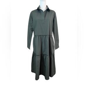 RB SELLARS WOMENS TIERED RUFFLE COTTON DRESS